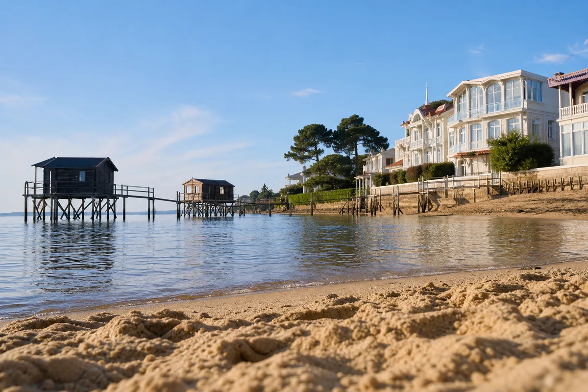 Instituts et spas du littoral du Bassin d’Arcachon vus depuis la plage